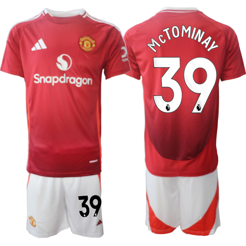 Men 2024-2025 Club Manchester United home Red #39 Soccer Jersey->manchester united jersey->Soccer Club Jersey